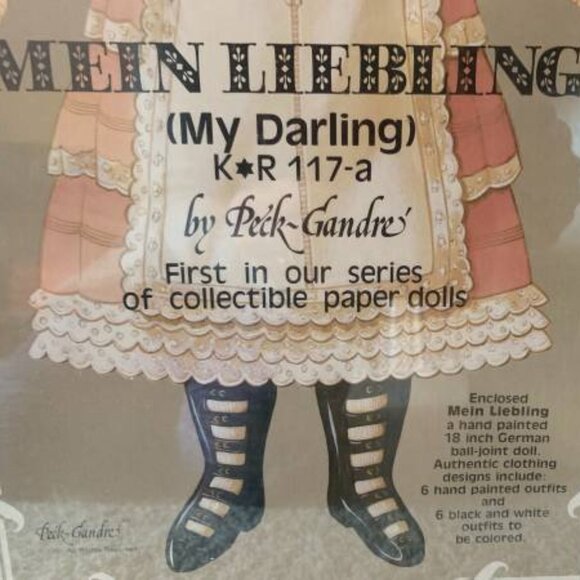 NIB Vintage 1983 Mein Liebling My Darling KR 117-a 18" Paper Doll 1st in Series - Picture 2 of 2